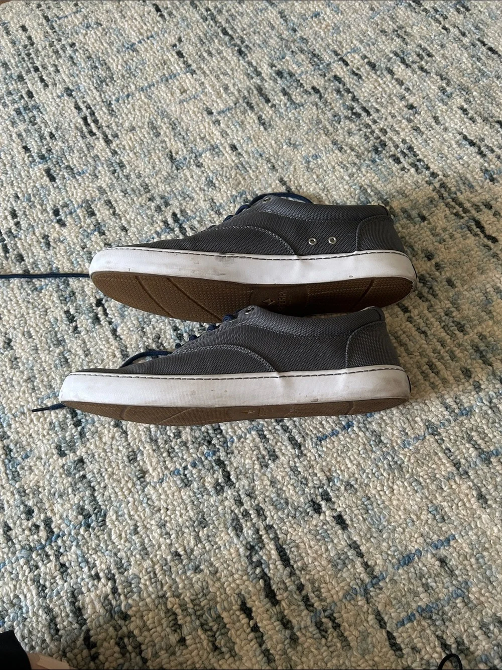 Sperry Men’s Cutter CVA Gray Canvas Lace-Up Sneakers sz 13
